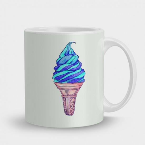 кружка голубое мороженое